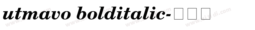 utmavo bolditalic字体转换